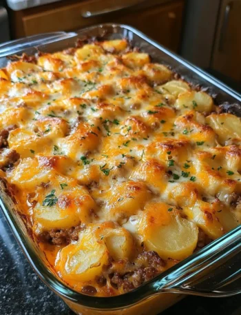 Cheesy Hamburger Potato Casserole