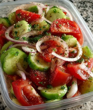 Marinated Cucumbers, Onions, and Tomatoes