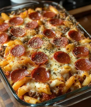 Pepperoni Pizza Casserole