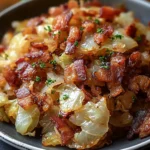 Fried Cabbage with Bacon, Onion, and Garlic