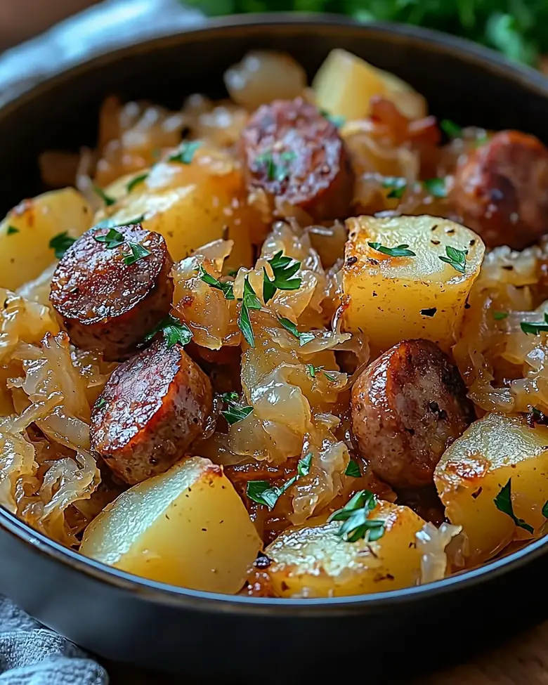 Polish Sausage, Sauerkraut & Potatoes