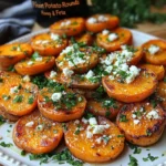 Roasted Sweet Potato Rounds with Honey & Feta