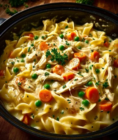 Chicken Pot Pie Noodle Skillet