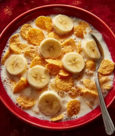 Cornflakes with Bananas and Milk