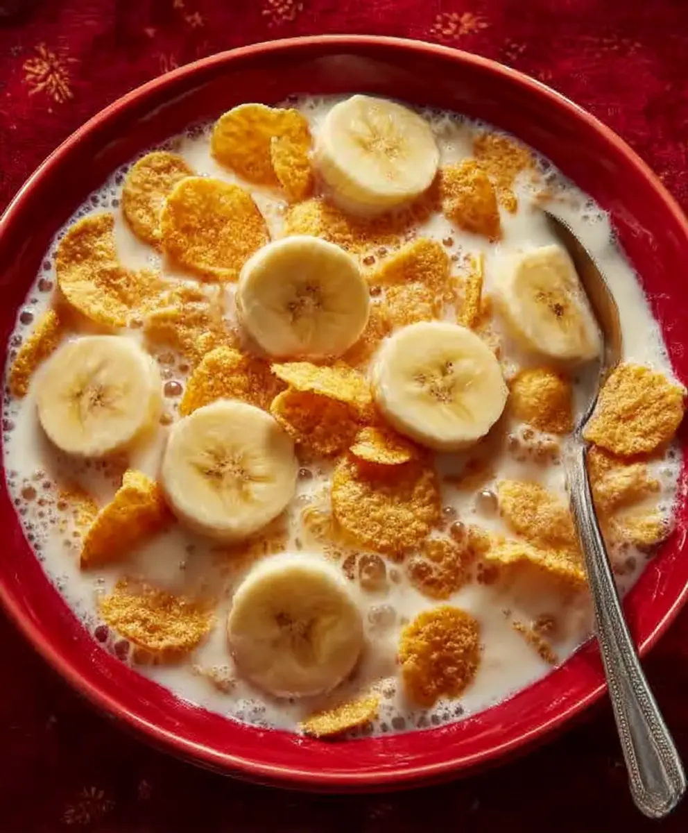 Cornflakes with Bananas and Milk