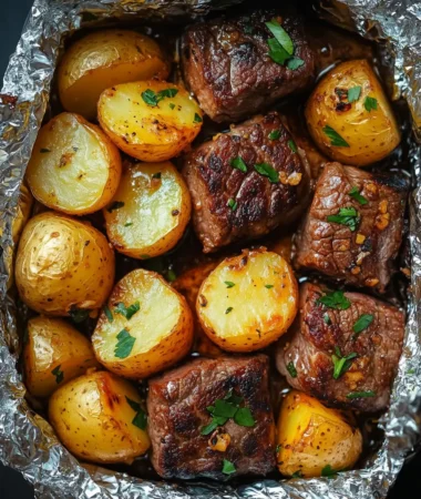 Garlic Steak and Potato Foil Packets