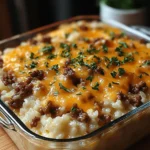 Cheesy Ground Beef and Rice Casserole