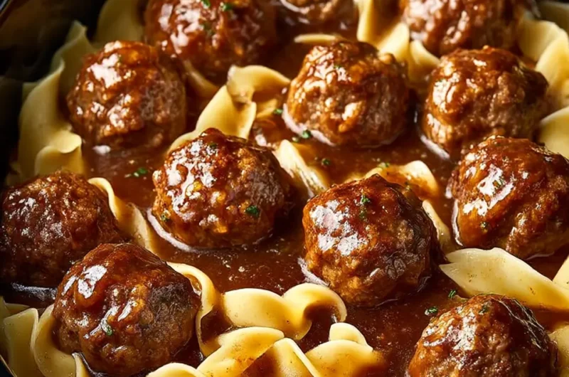 Amish Meatball Noodles