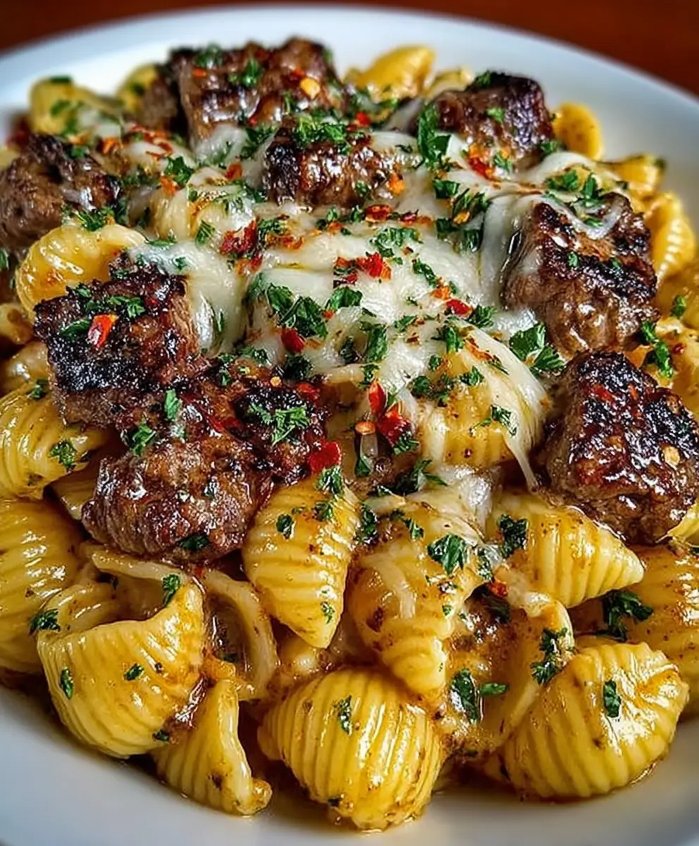Creamy Paprika Steak Shells
