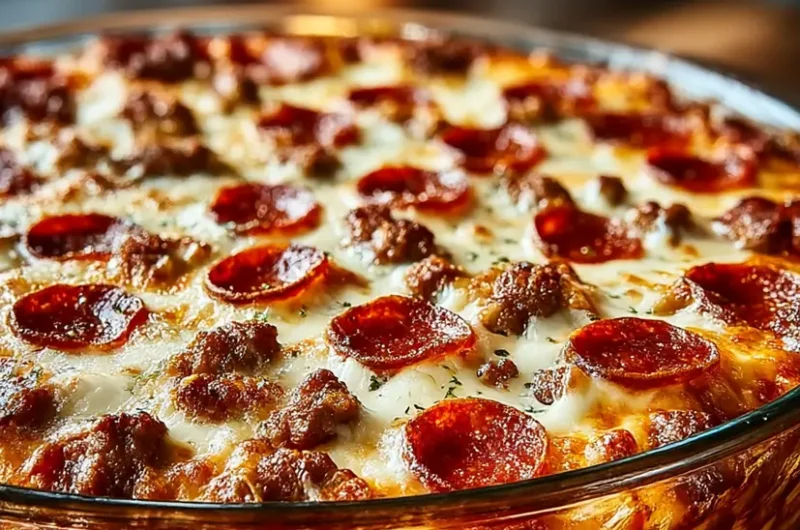 Meat Lovers Pizza Casserole