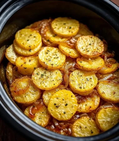 Slow Cooker Potato and Onion Bake